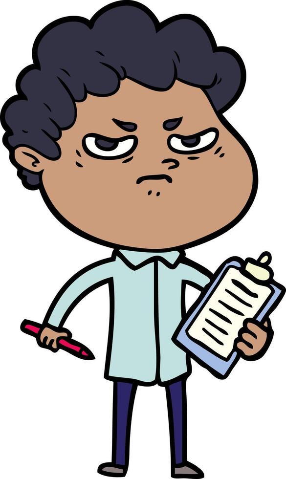 cartoon angry man vector