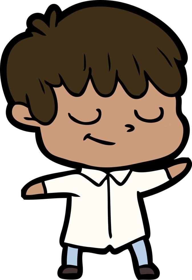 niño feliz de dibujos animados vector