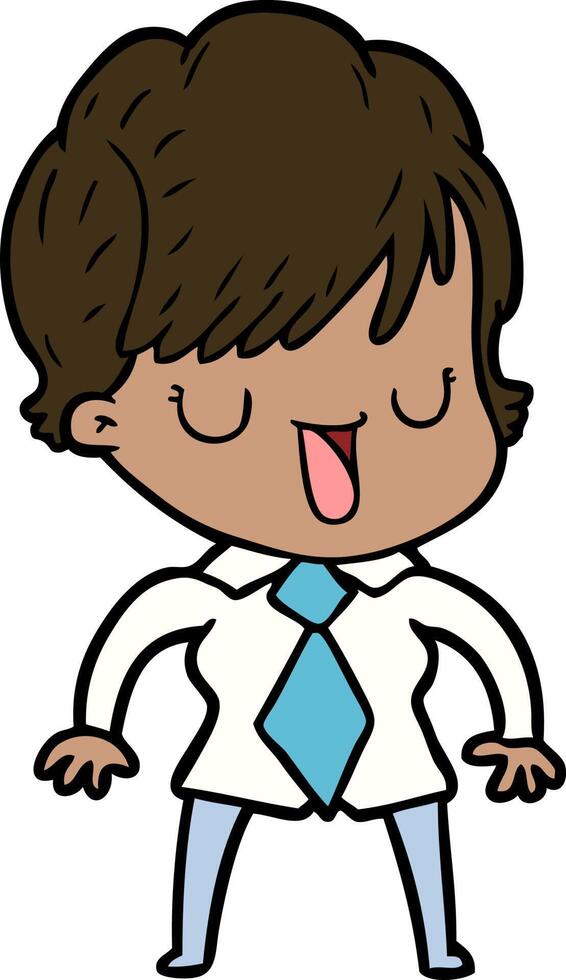 cartoon woman talking vector