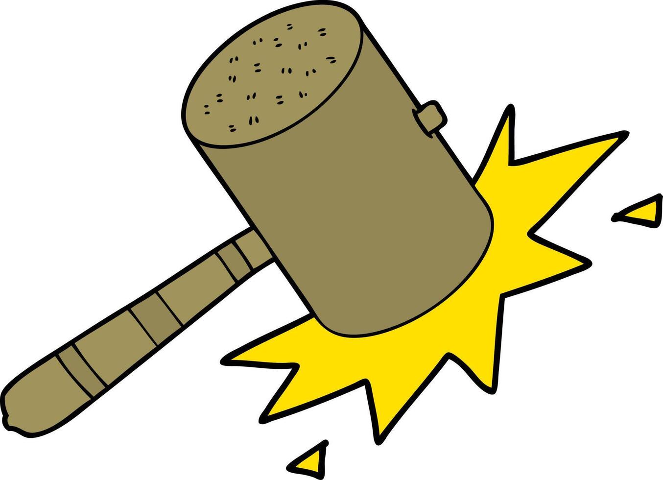 cartoon banging gavel vector