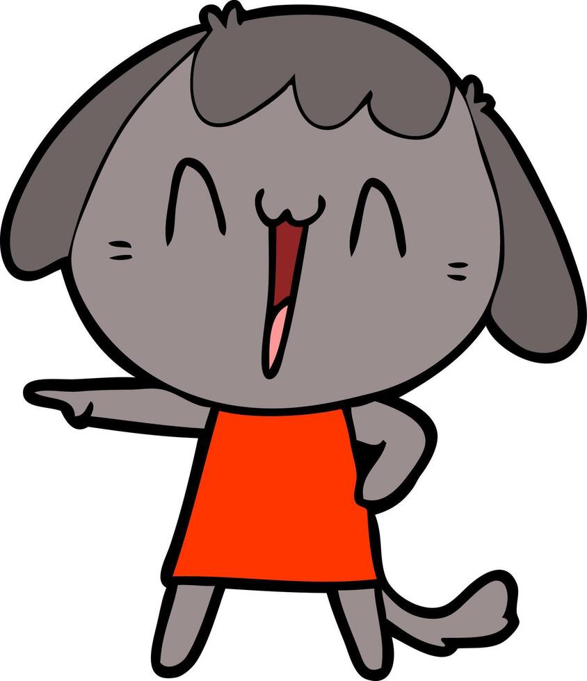 cute cartoon dog vector