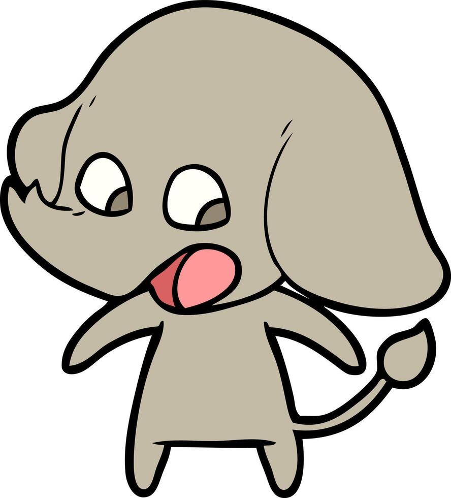 cute cartoon elephant vector