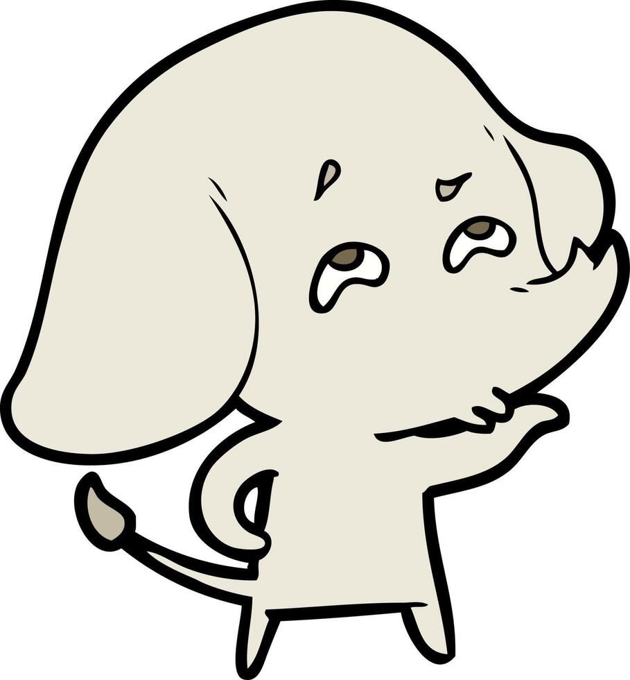 cartoon elephant remembering vector