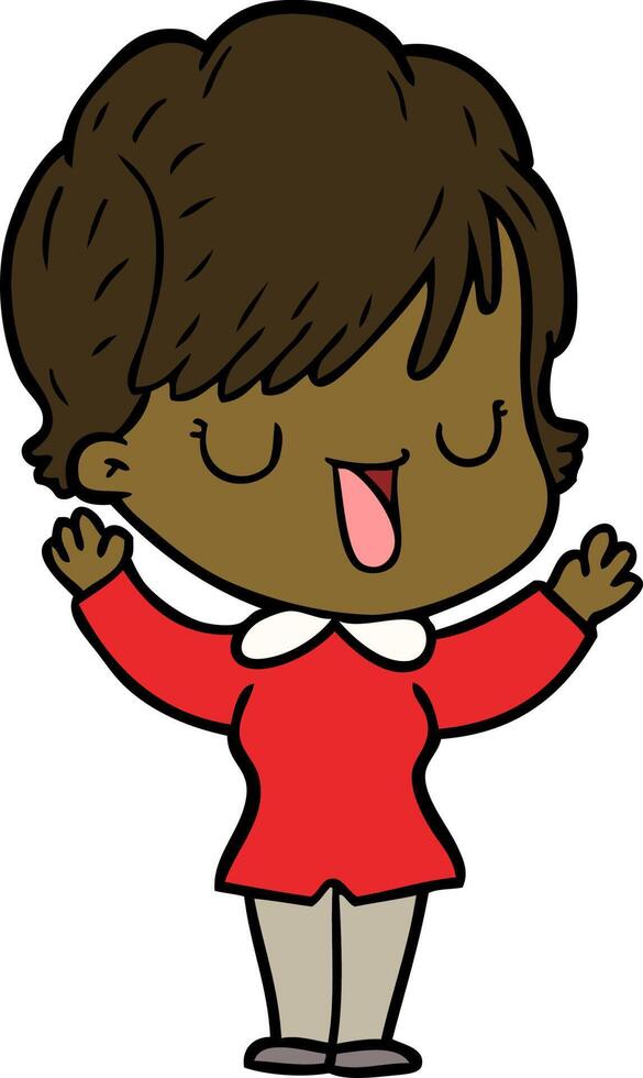 cartoon woman talking vector