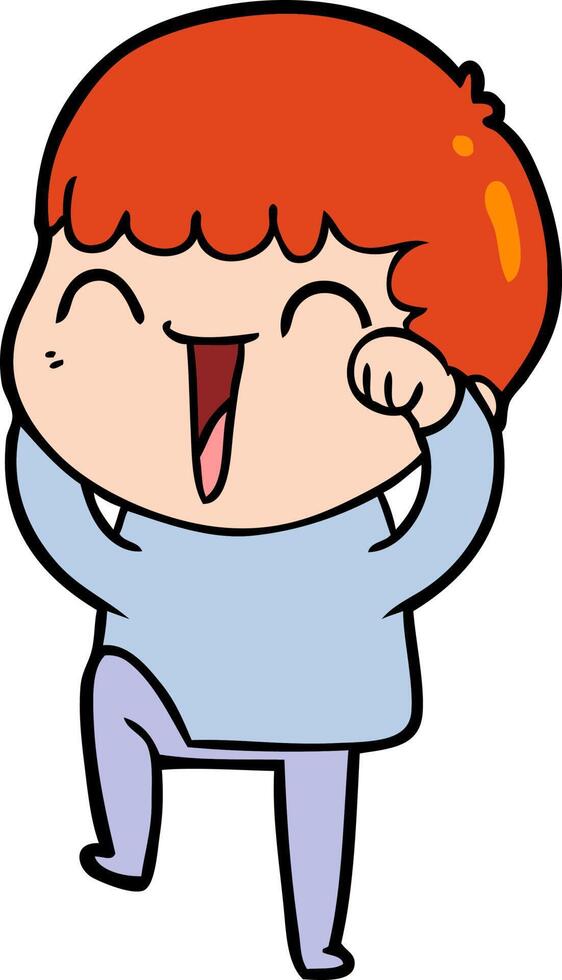 cartoon happy man vector