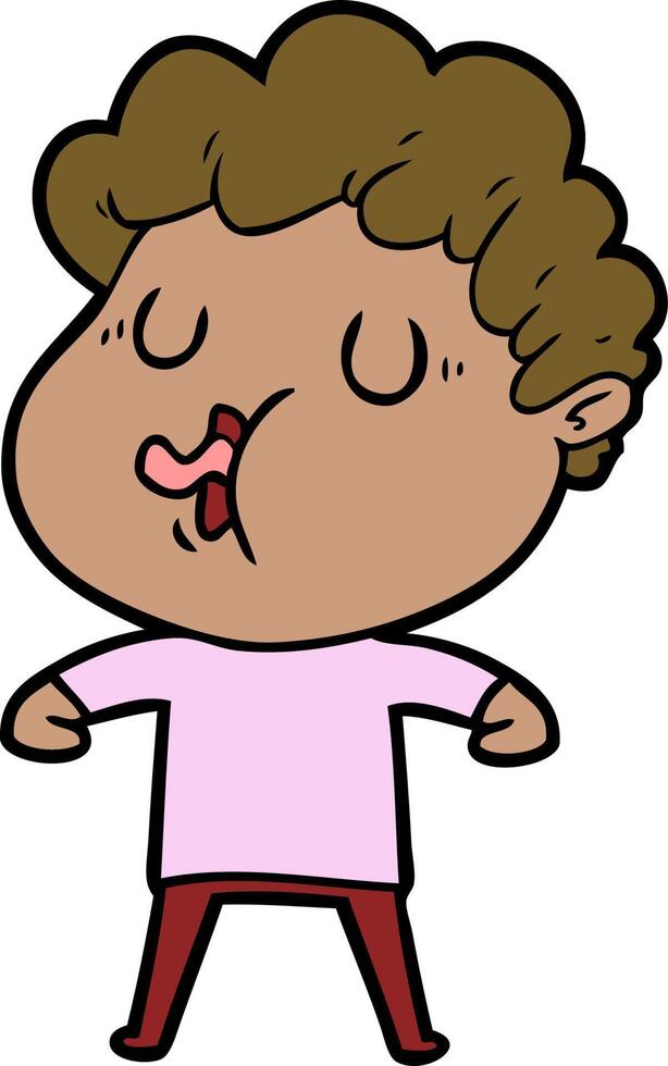 cartoon man singing vector