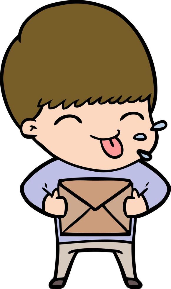 niño feliz de dibujos animados vector