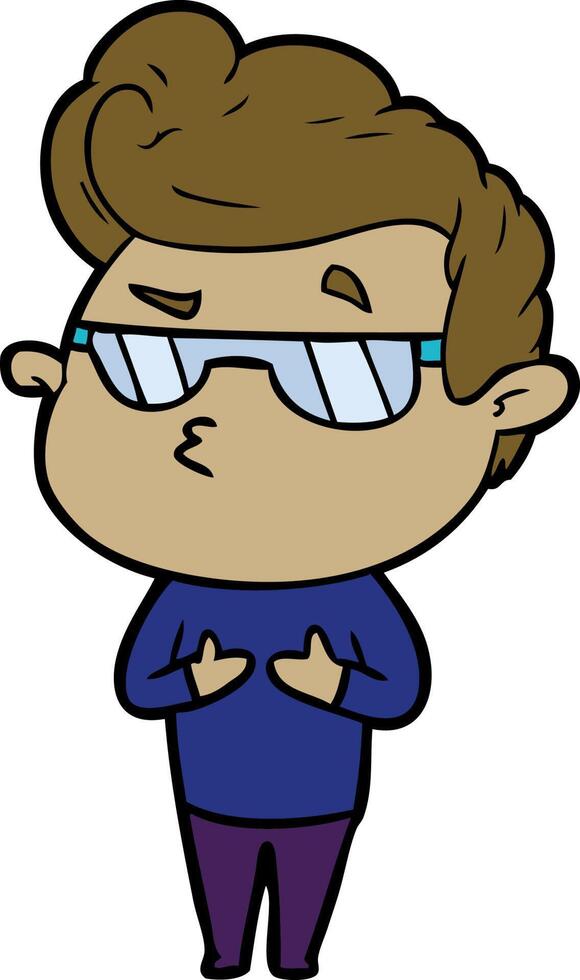 cartoon cool guy vector