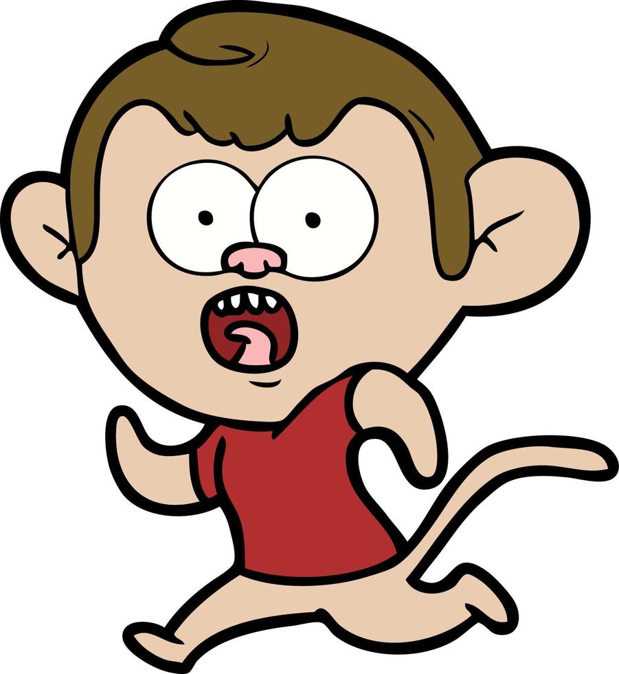 cartoon running monkey vector