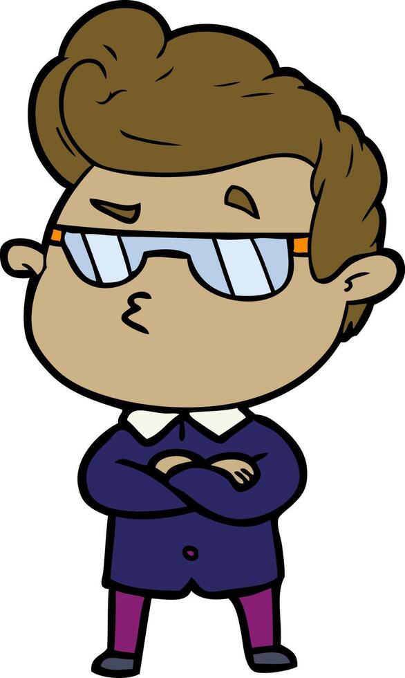 cartoon cool guy vector