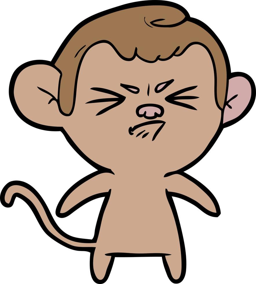 cartoon angry monkey 12542445 Vector Art at Vecteezy