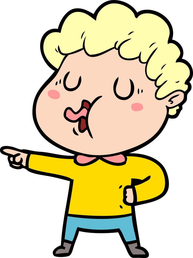 cartoon man singing vector
