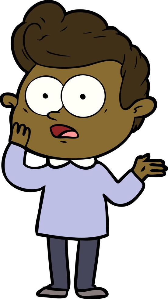 cartoon staring man vector