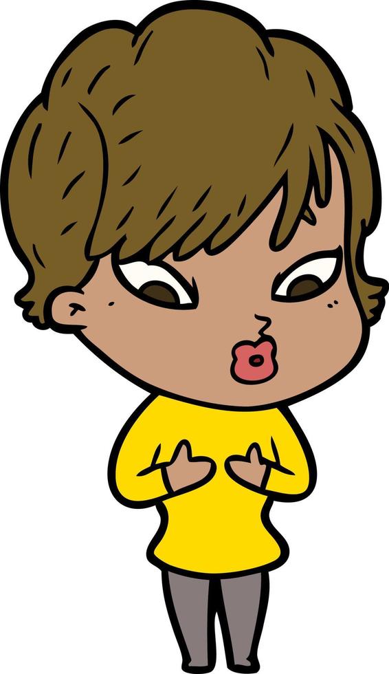 Vector cartoon woman