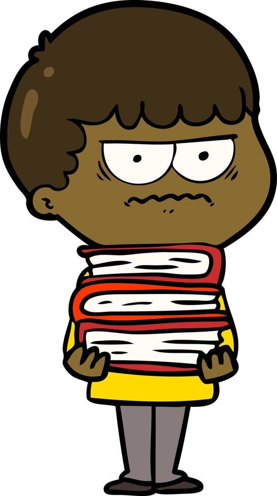 cartoon annoyed man vector