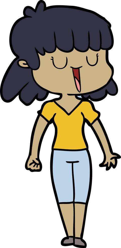 Vector cartoon woman