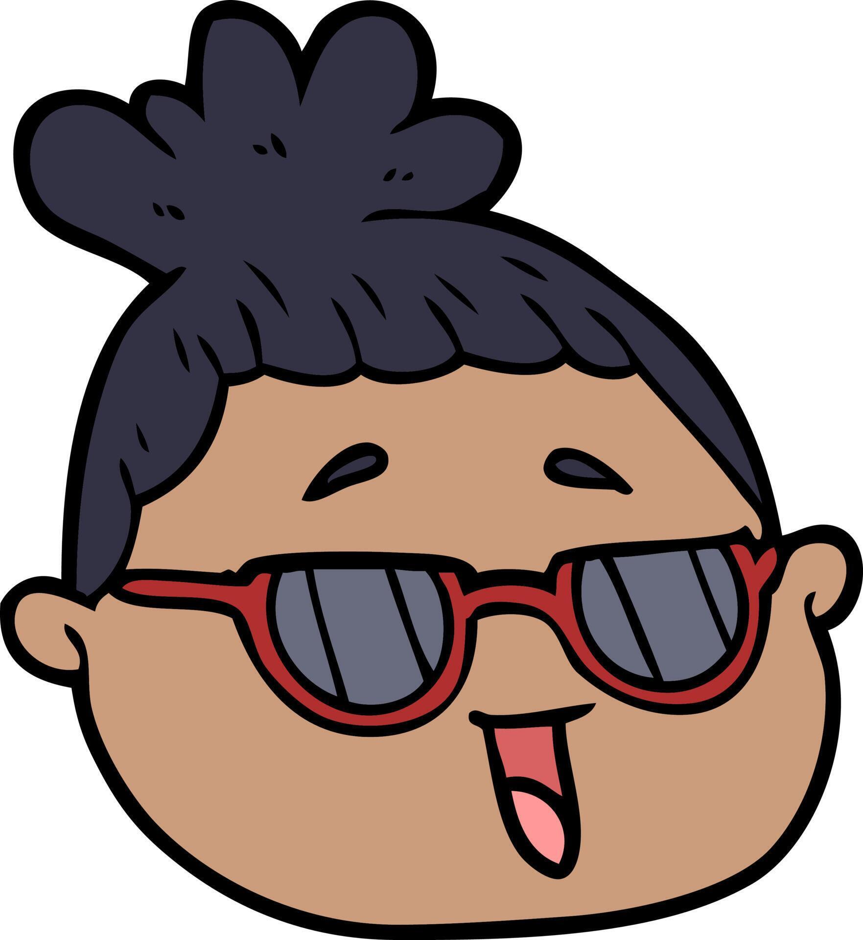 cartoon female face 12542784 Vector Art at Vecteezy