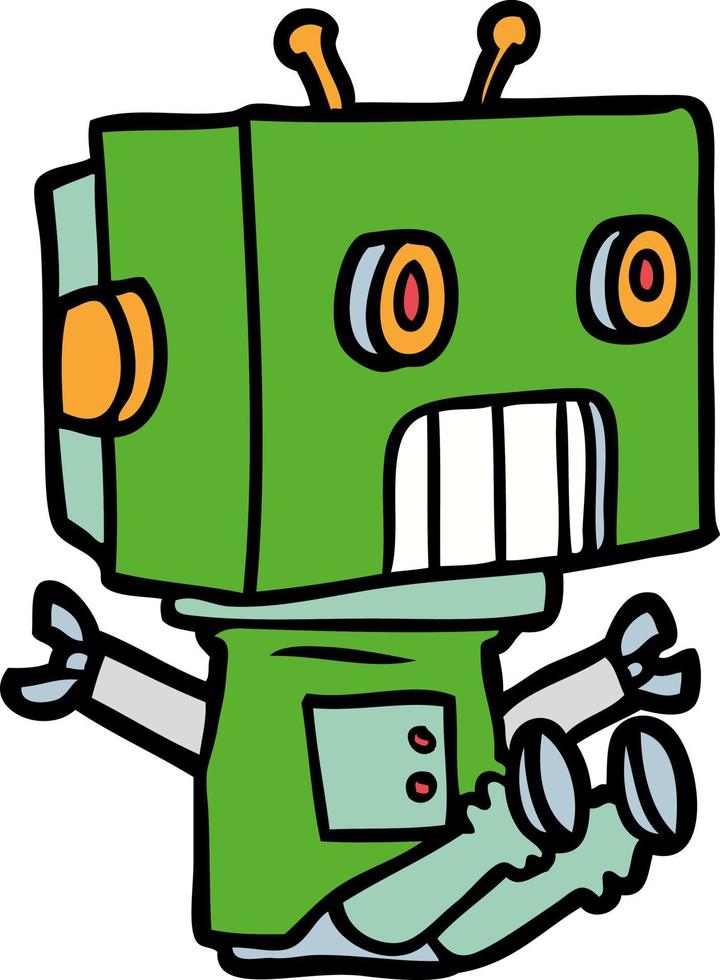 Vector cartoon robot