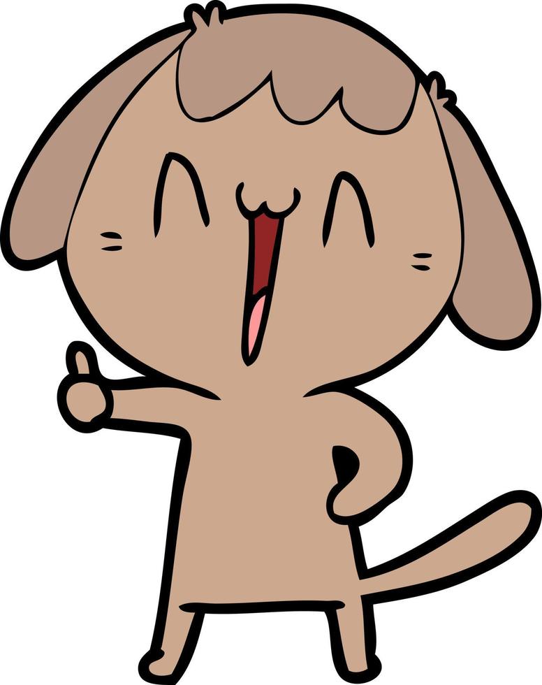 perro riendo de dibujos animados vector