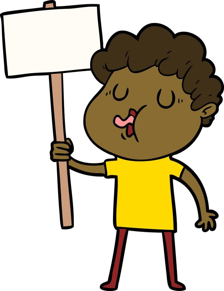 cartoon man singing vector