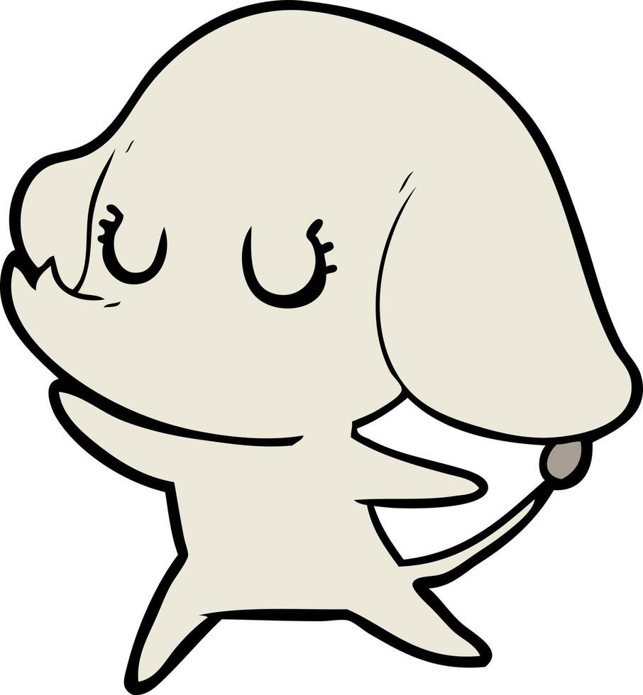 cute cartoon elephant vector
