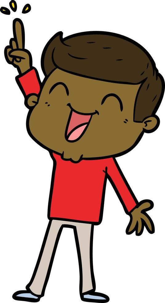 cartoon man laughing vector