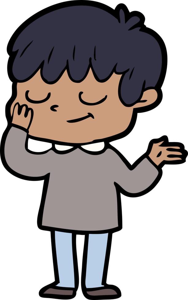 cartoon happy boy vector