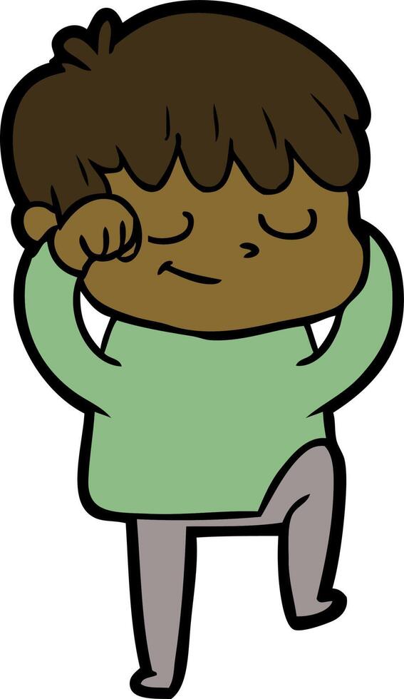 cartoon happy boy vector