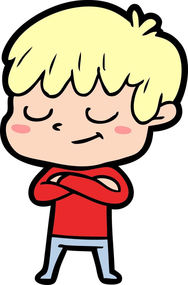 niño feliz de dibujos animados vector