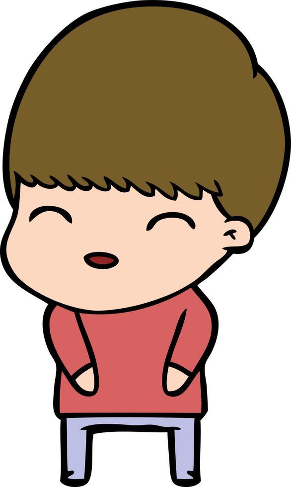 happy cartoon boy vector