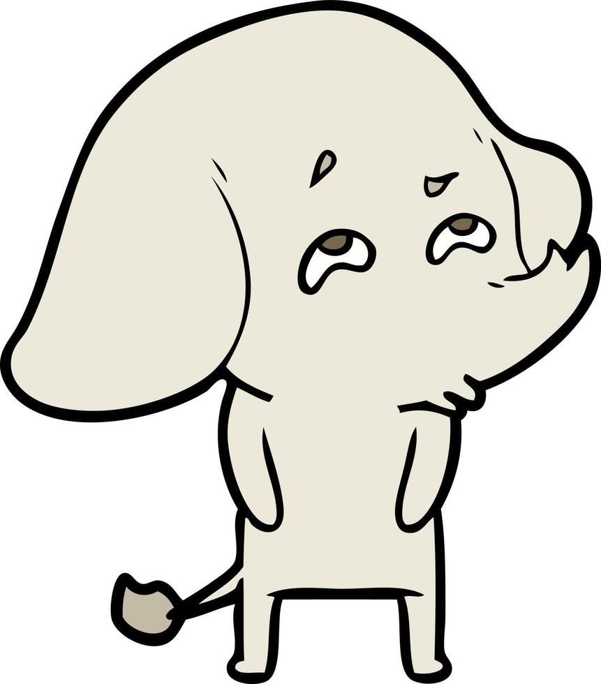 cartoon elephant remembering vector