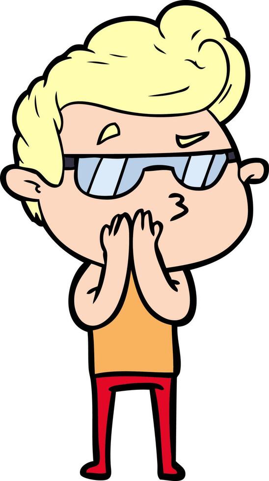 cartoon cool guy vector