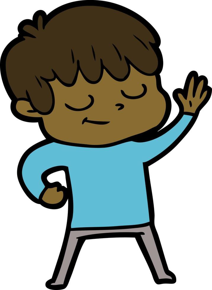 cartoon happy boy vector