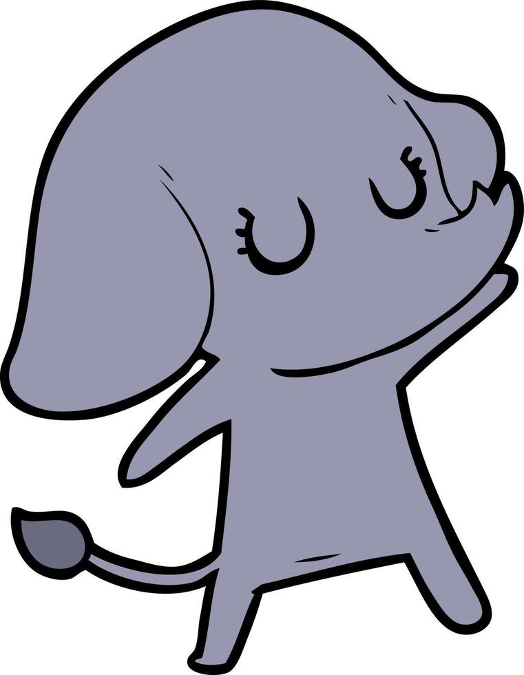 cute cartoon elephant vector