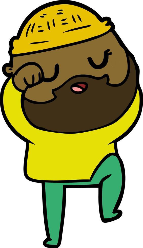 cartoon man with beard vector