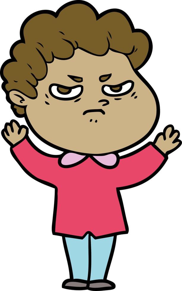 cartoon angry man vector