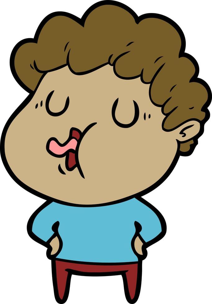 cartoon man singing vector