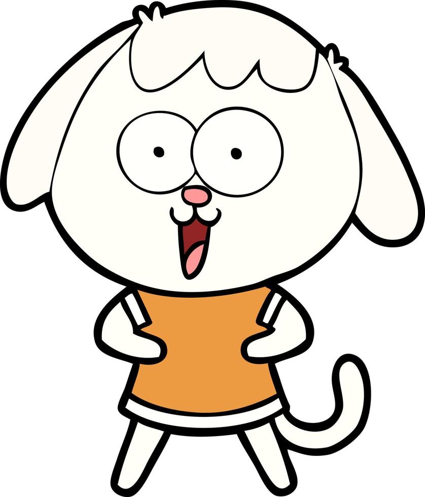 cute cartoon dog vector