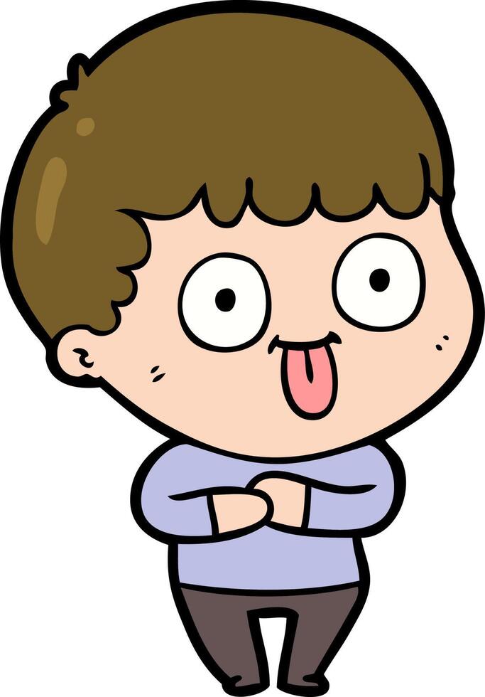 cartoon dumb kid vector