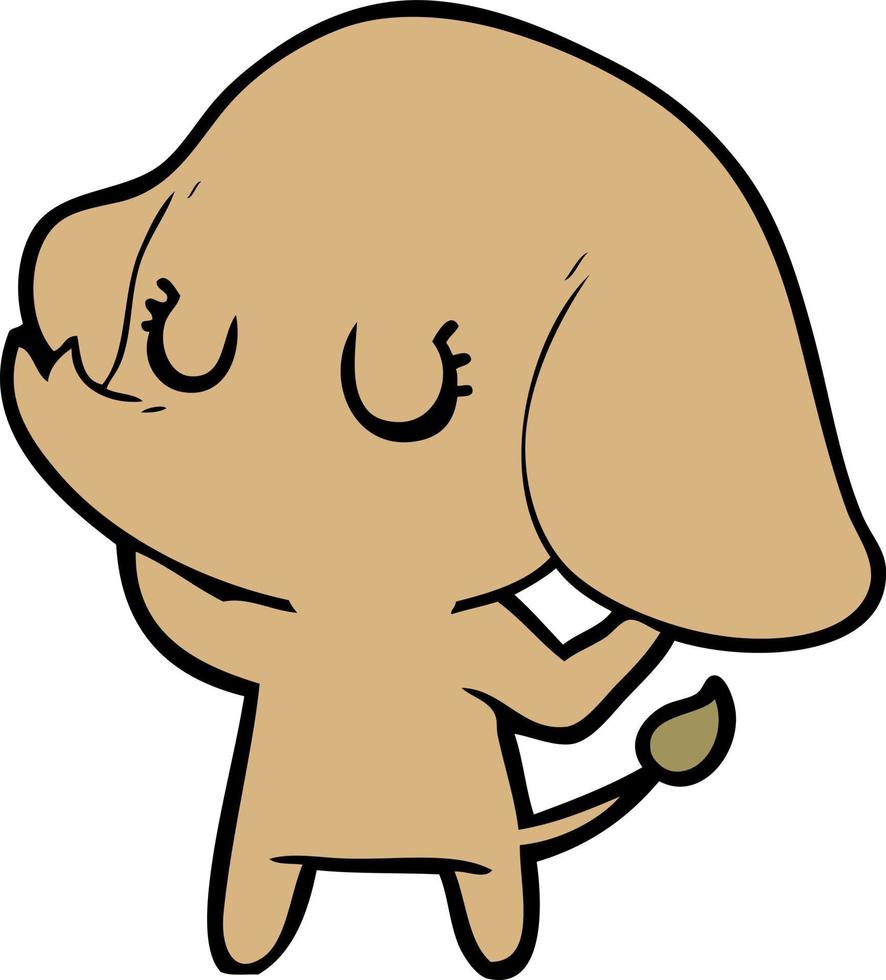 cute cartoon elephant vector