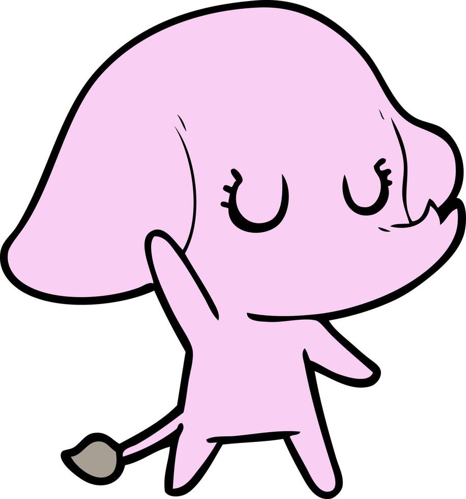 cute cartoon elephant vector