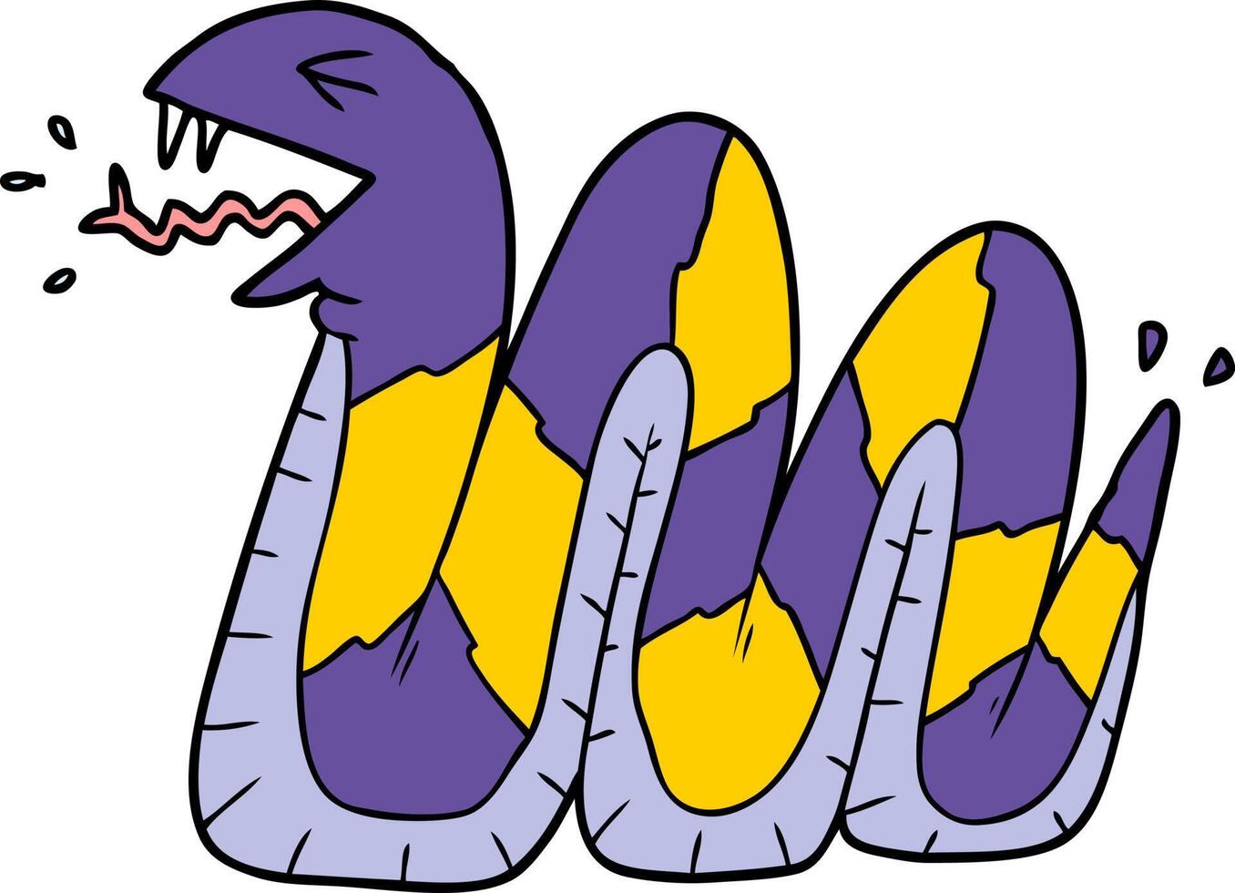 cartoon hissing snake vector