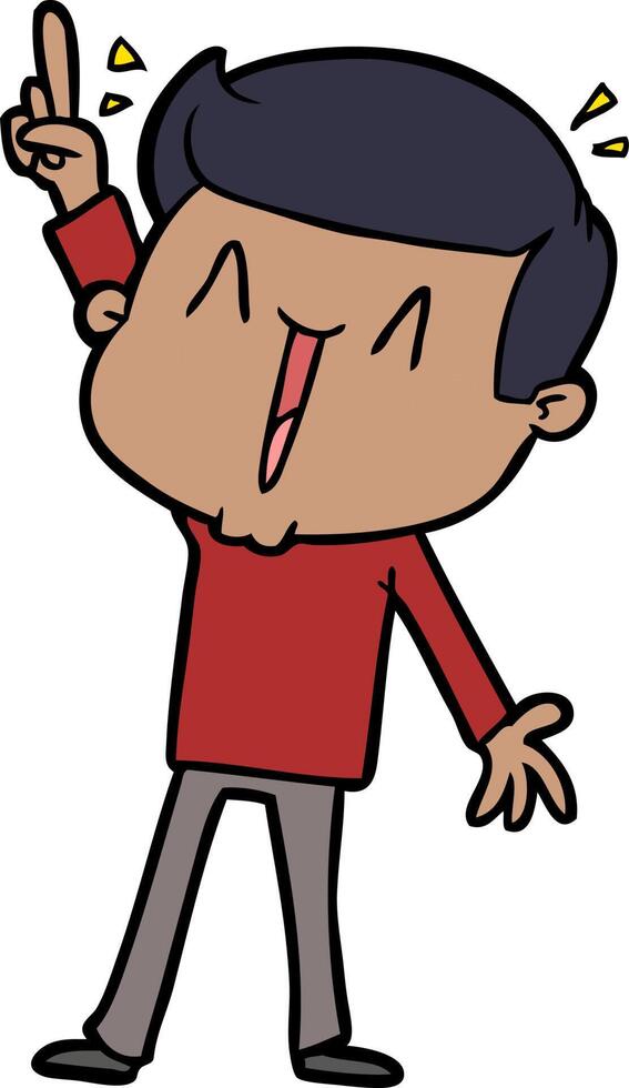 cartoon happy man vector