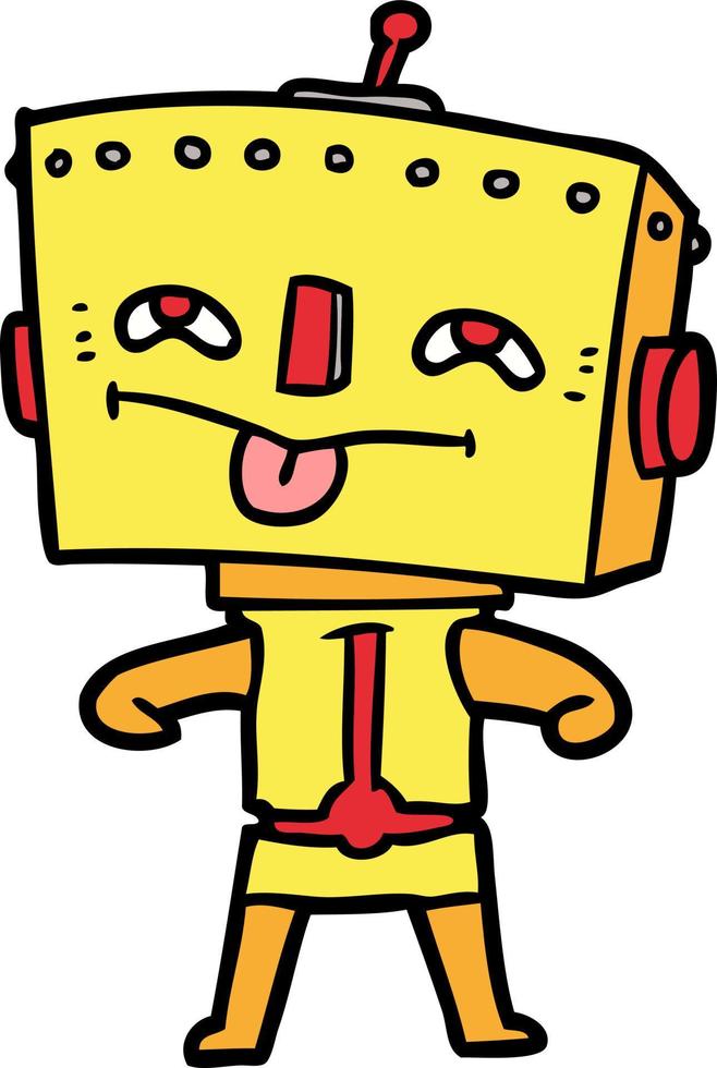 robot de personaje de dibujos animados vector