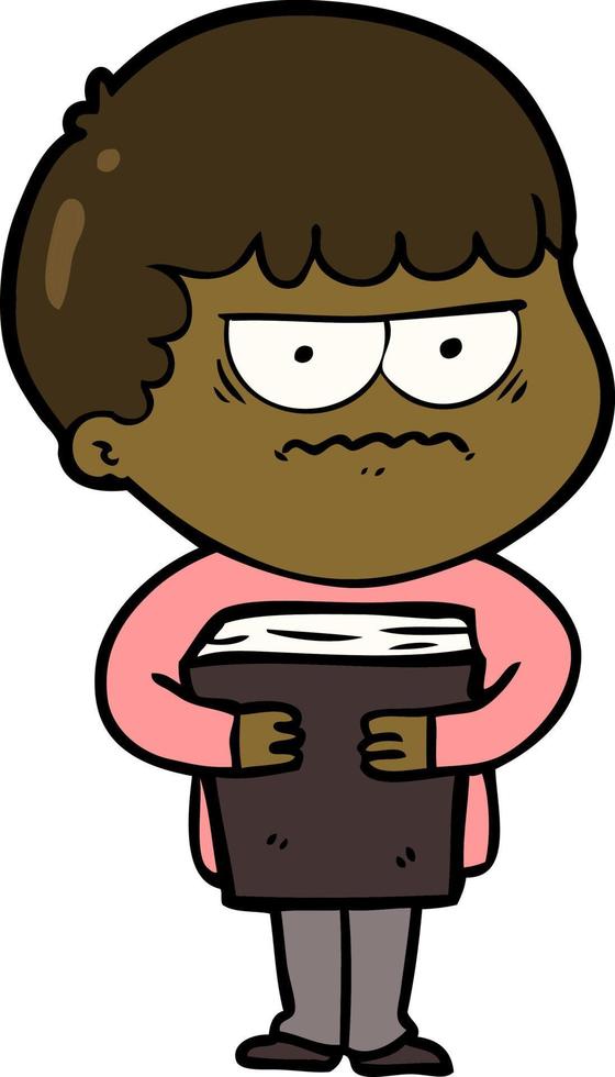 cartoon annoyed man vector