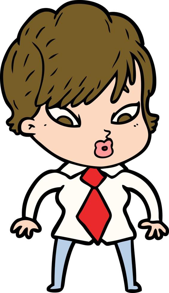 cartoon character woman vector