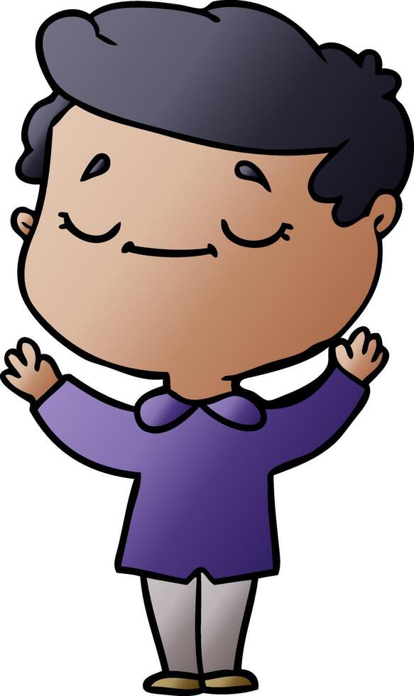 hombre pacífico de dibujos animados vector