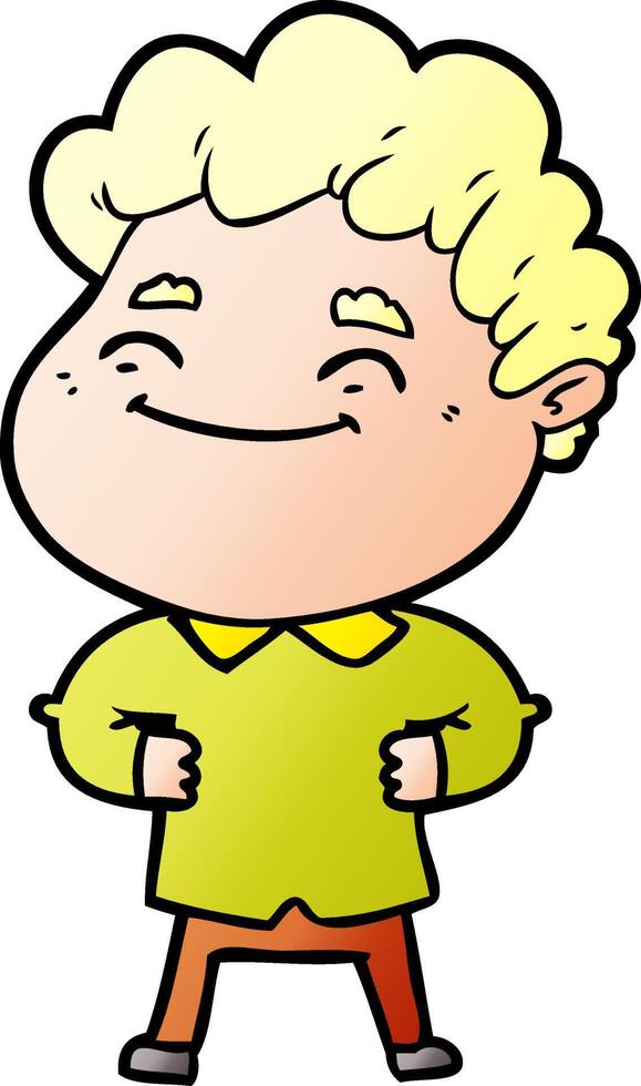 cartoon friendly man vector