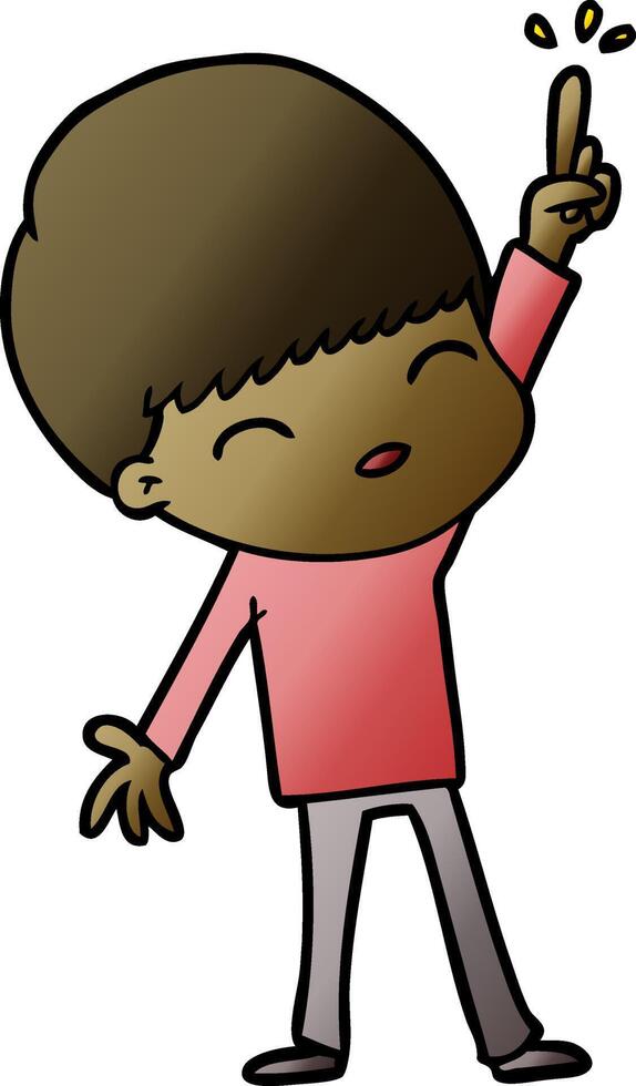 happy cartoon boy vector