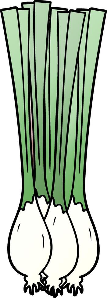 cartoon spring onions vector